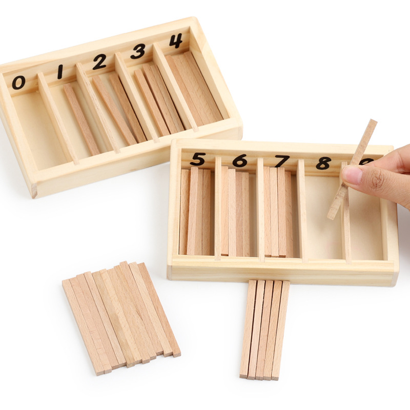 Nuevo producto transfronterizo caja de varilla de huso ayudas didácticas para la educación de la primera infancia ayudas didácticas Montessori ayudas didácticas para la educación sensorial Montessori