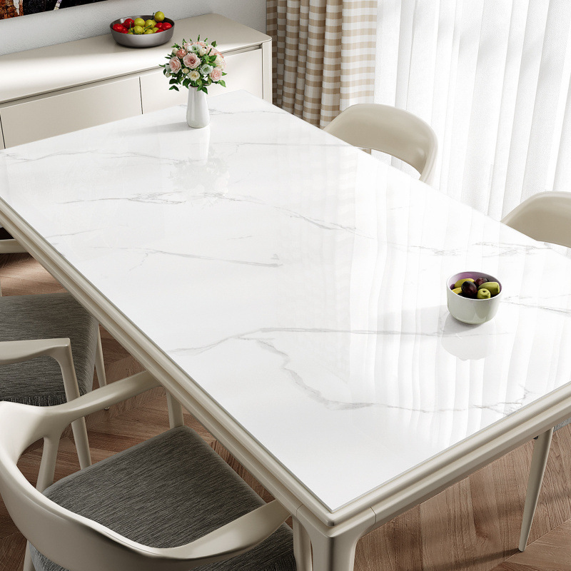 Tapallas de mesa impermeables a prueba de agua a prueba de aceite sin lavado a prueba de quemaduras almohadilla de mesa de vidrio suave sensación de lujo ligera tapallas de mesa de té almohadilla de mesa