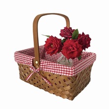 手提花蓝手工编织伴手礼蓝礼品篮竹篮制品花篮批发厂家直销