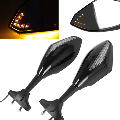 LED rear view mirror with lights rear view accessories motorcycle modified car mirror lamp housing with lights YMH sports car mirror (Car mirror)