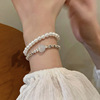 Brand small design round beads, universal silver bracelet, elegant jewelry, Korean style, trend of season, silver 925 sample