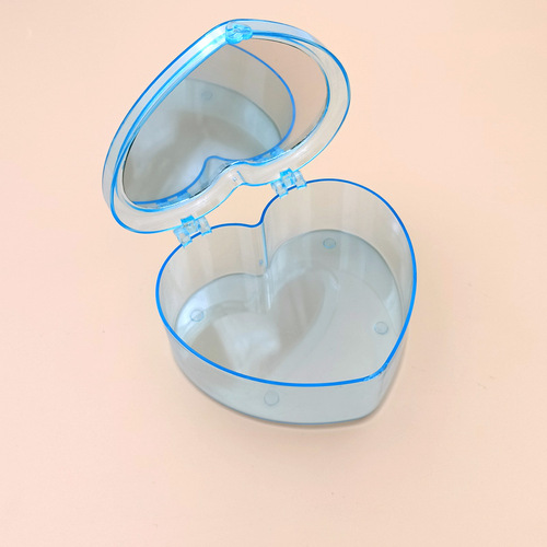 Children's DIY handmade clay toy box accessories embryo box peach heart transparent jewelry storage box love princess box