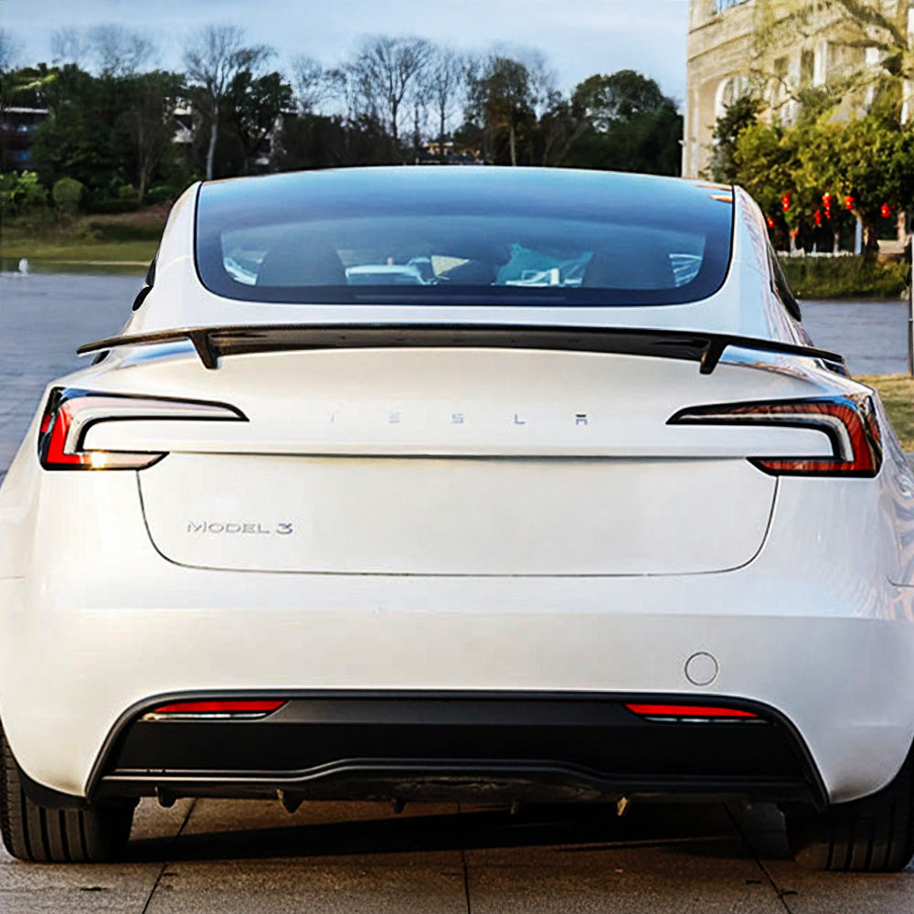 Suitable for the New Model 3 Highland, the New Model Y Juniper, and the True Carbon Fiber Rt Style Rear Wing