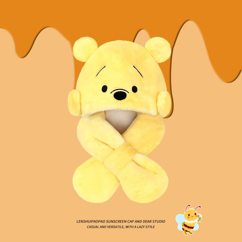 AIWEI MUD BEAR PLUSH LEI FENG HAT 어린이의 가을과 겨울 기모 따뜻한 올 매치 이어 보호 모자 유행 어린이는 입을 수 있습니다.