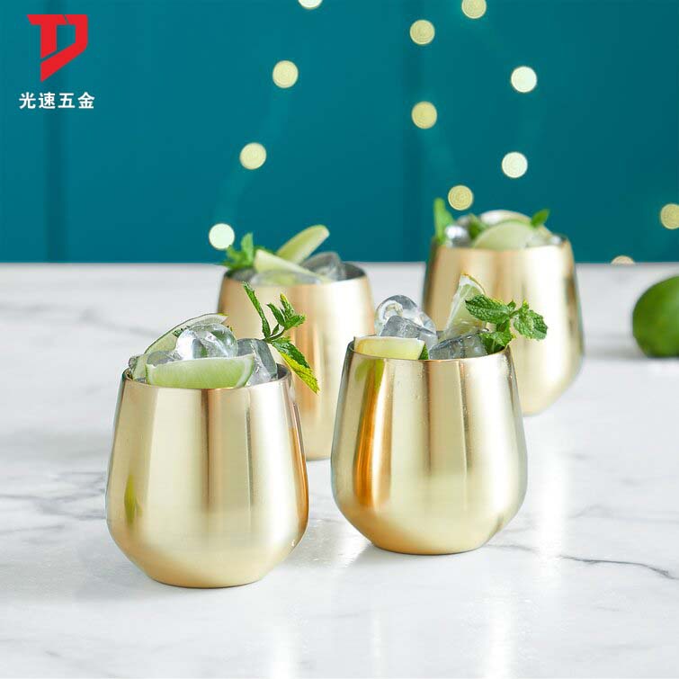 304 de acero inoxidable de estilo europeo creativo de cáscara de huevo Copa de ventas directas de la fábrica no base whisky vaso de cerveza taza de cerveza