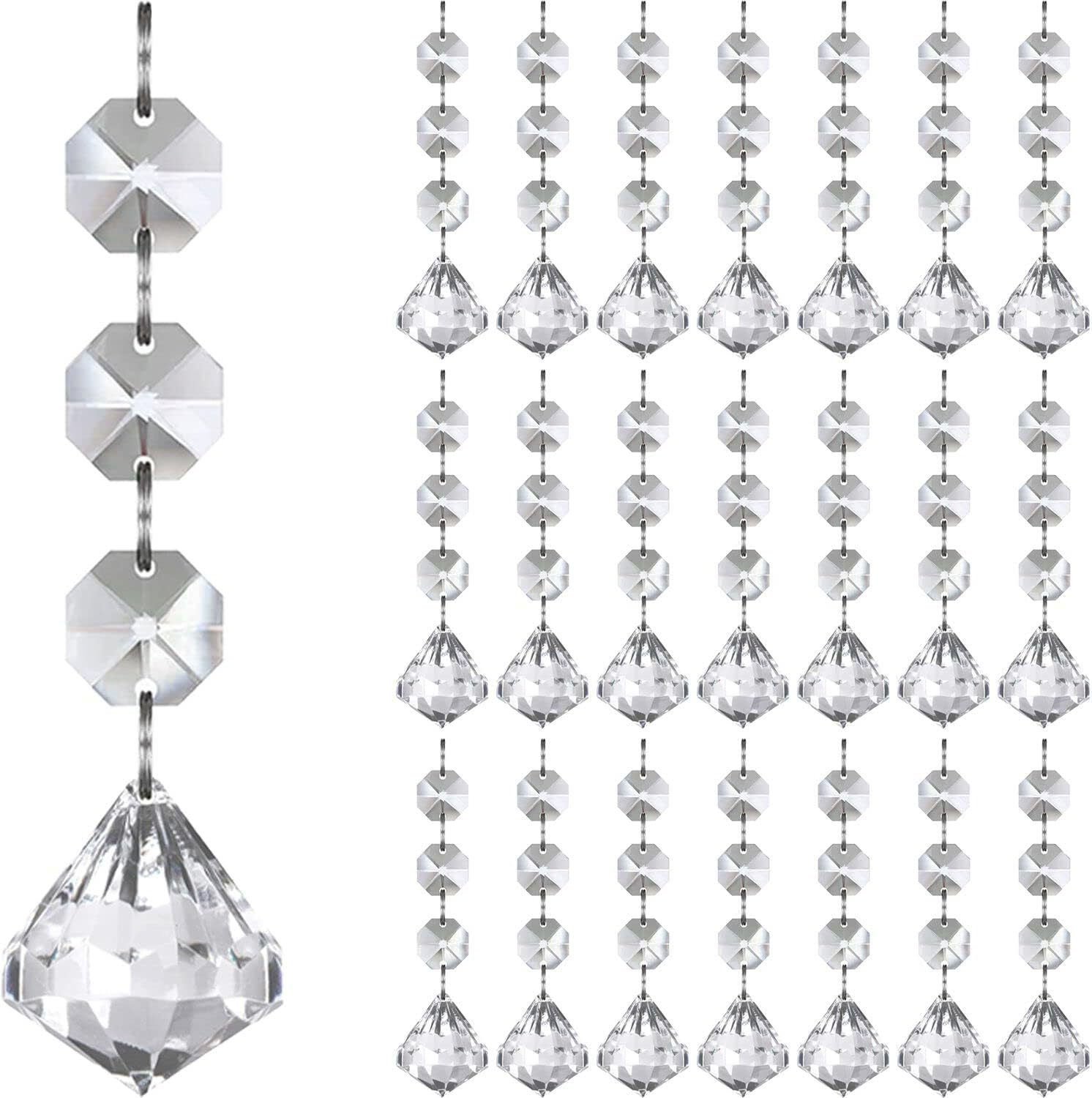 Juego de gotas de diamantes acrílicos de 30 cuerdas