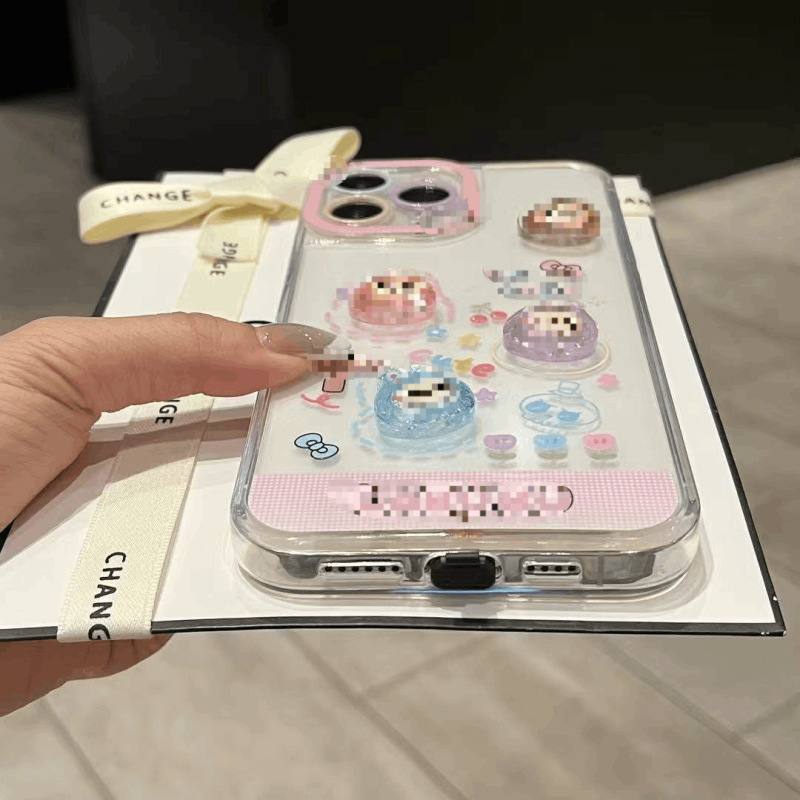 越境立体ラブリーカラフルライトアップ対応 Apple 17ProMax 携帯電話ケース iPhone16 全面保護カバー|undefined