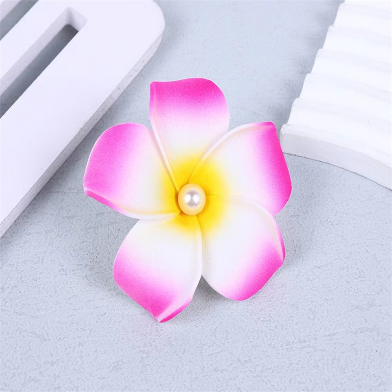 클립이 달린 7cm 로즈 레드 펄