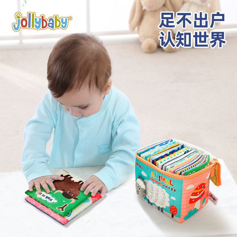 Jollybaby Baby Early Learning Cognitive Burka Juguetes para bebés lavables no desgarridos Juguetes para ver tarjetas de alfabetización