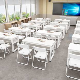 Educational Institutions Training Table Staff Double Primary and Secondary School Students Simple Modern Table and Chair Combination Conference Table Long Table