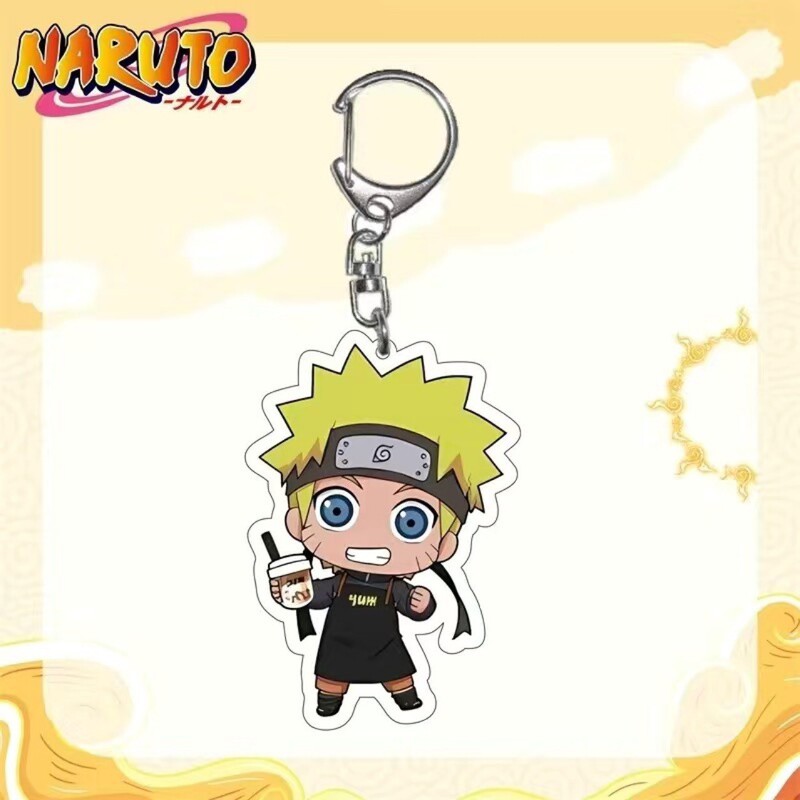 Anime Naruto Akatsuki Organization Pain Acrylic Transparent Pendant Naruto Sasuke Keychain DIY Car Keychain