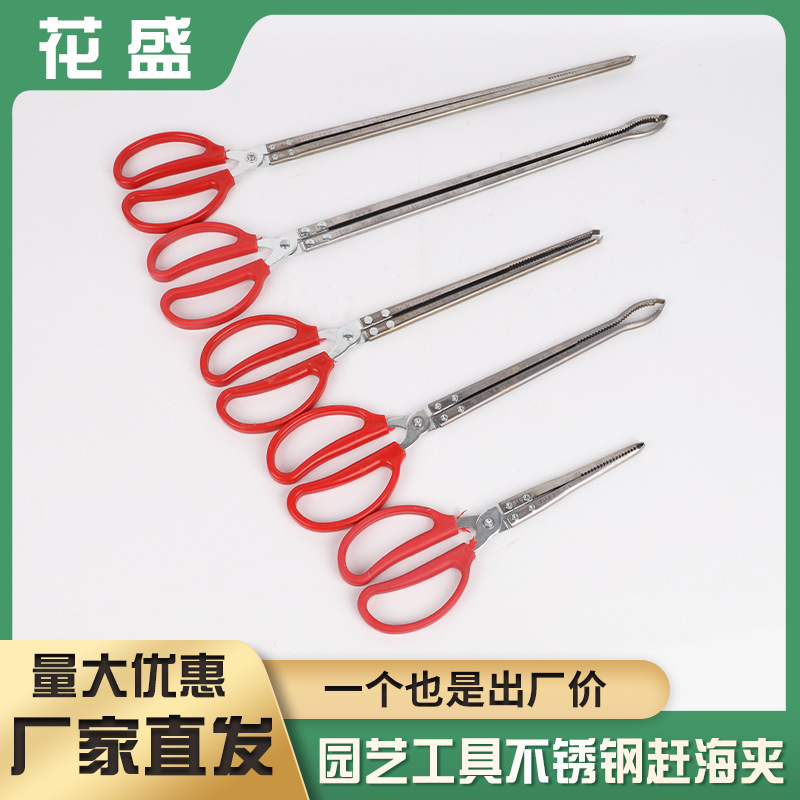Wholesale eel clip Loach eel tongs non-slip stainless steel lengthened crab clip lobster clip multi-purpose sea clip