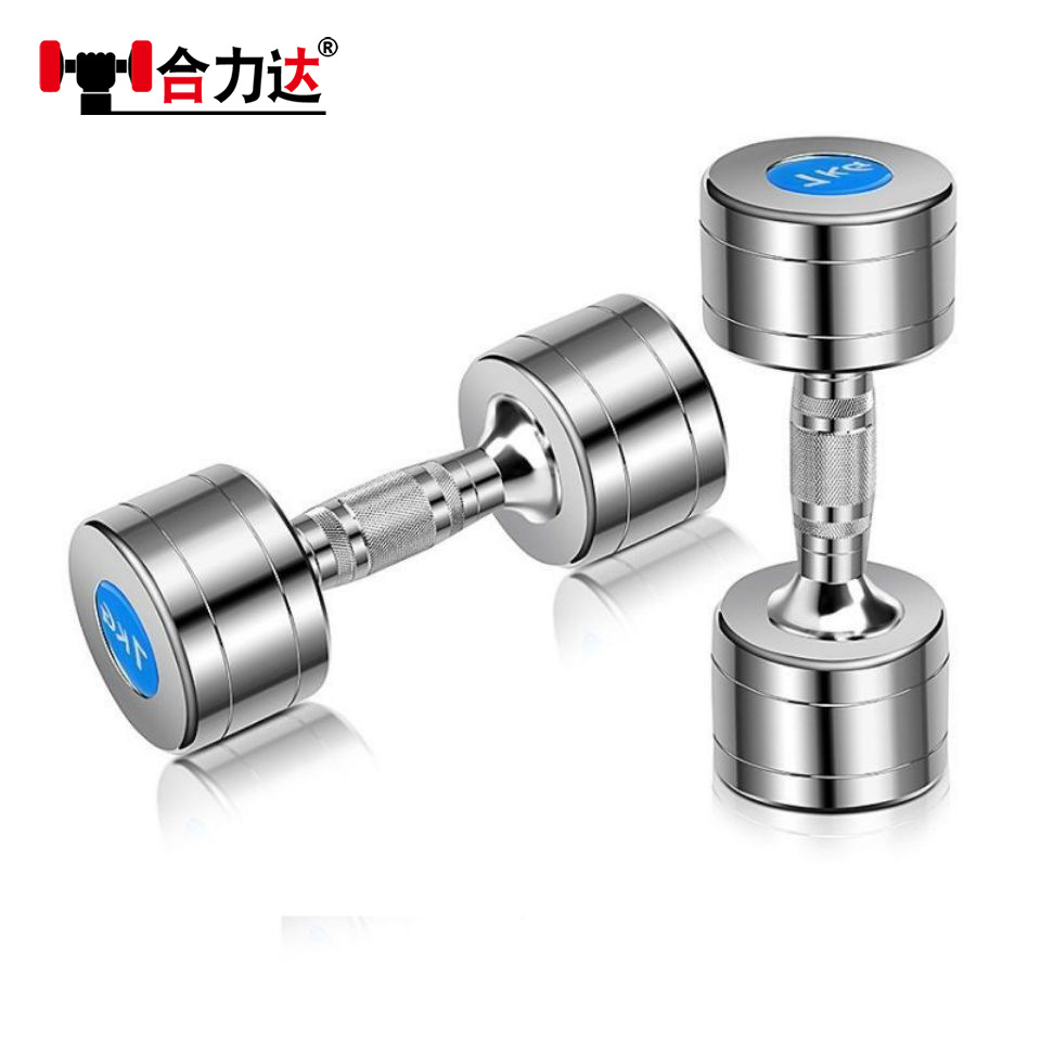 Wholesale Electroplated All-Steel Dumbbells for Men's Fitness, Arm Strength Training Dumbbells, Home Exercise Large Dumbbells, Barbell Fitness Equipment