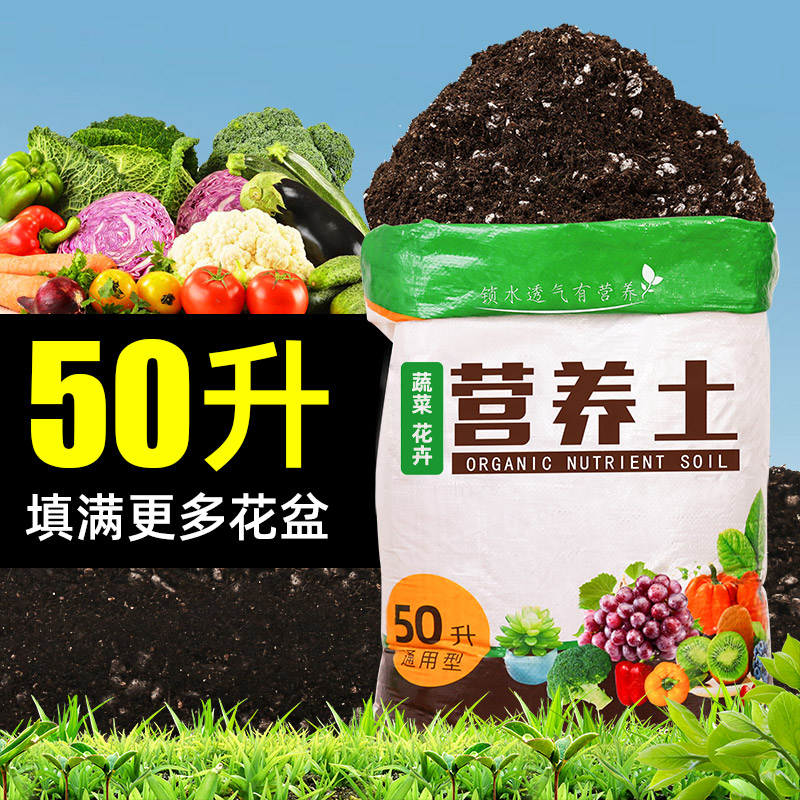 种菜土壤蔬菜泥炭土整包家用营养土绿萝养兰花盆栽专用通用型透气