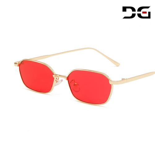 New European and American trendy small frame sunglasses, personalized decorative street style sunglasses, cross-border metal glasses 9127 wholesale