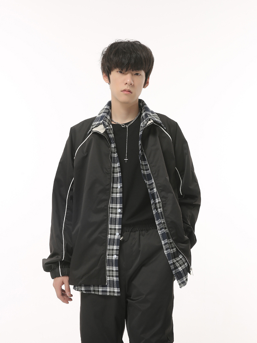 MTLROPA ropa de los hombres | 2023 otoño nuevo estilo coreano deportes estilo contraste color suelta pantalones casuales chaqueta traje