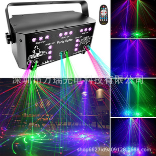 New 21-Eye Stage Laser Light 64 Pattern Laser Ktv Bar Atmosphere Party Uv Projection Atmosphere Disco Light