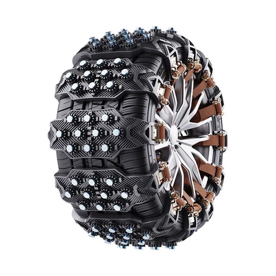 Hub, Car Tire Anti-Skid Chain, Tire snow chain - black-anti-slip-chains-8-packs-tools-included-10-nails