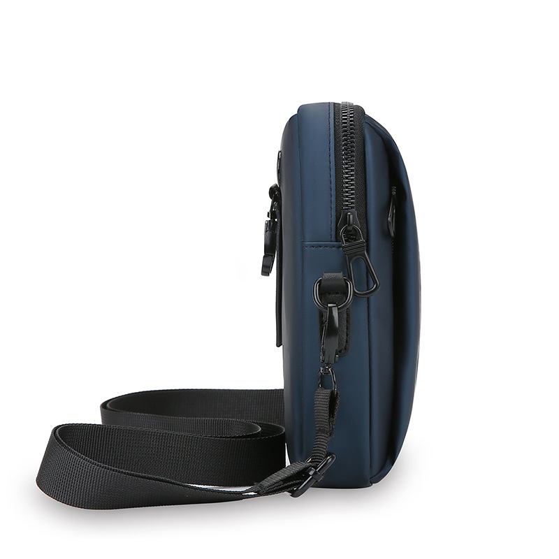 2025 primavera nuevo estilo hombre riñonera vertical impermeable y resistente al desgaste casual todo-fósforo monedero deporte bandolera