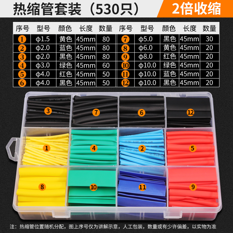 Green Forest tubo de encogimiento térmico manguito de aislamiento cable de datos de cableado grueso impermeable protección de cable de encogimiento 3 veces