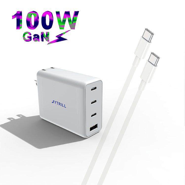 100W氮化镓多口PD充电器头苹果华为手机电脑快充充电器超级闪充