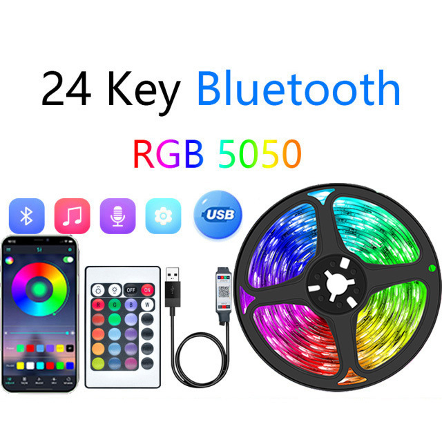 5Vled ライトストリップ雰囲気ライトストリップセット 5050RGB マジックカラー Bluetooth リモコン 5v 低電圧 3 色調光ライト|undefined