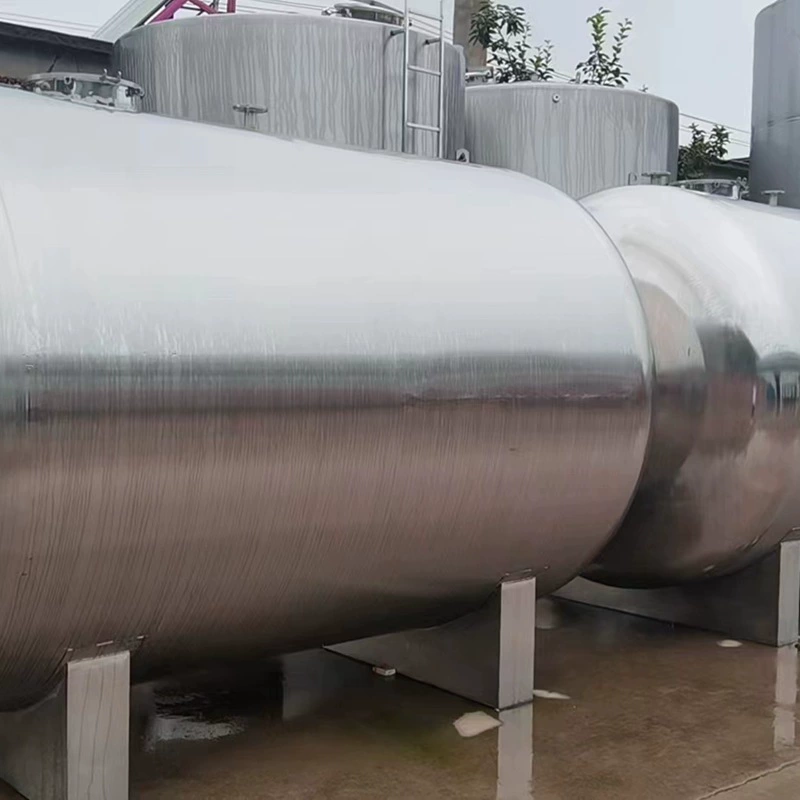 Поверните подземный резервуар из нержавеющей стали 304, бывший в употреблении изолированный резервуар для хранения из нержавеющей стали, герметичный резервуар для хранения головки, резервуар для хранения химикатов.