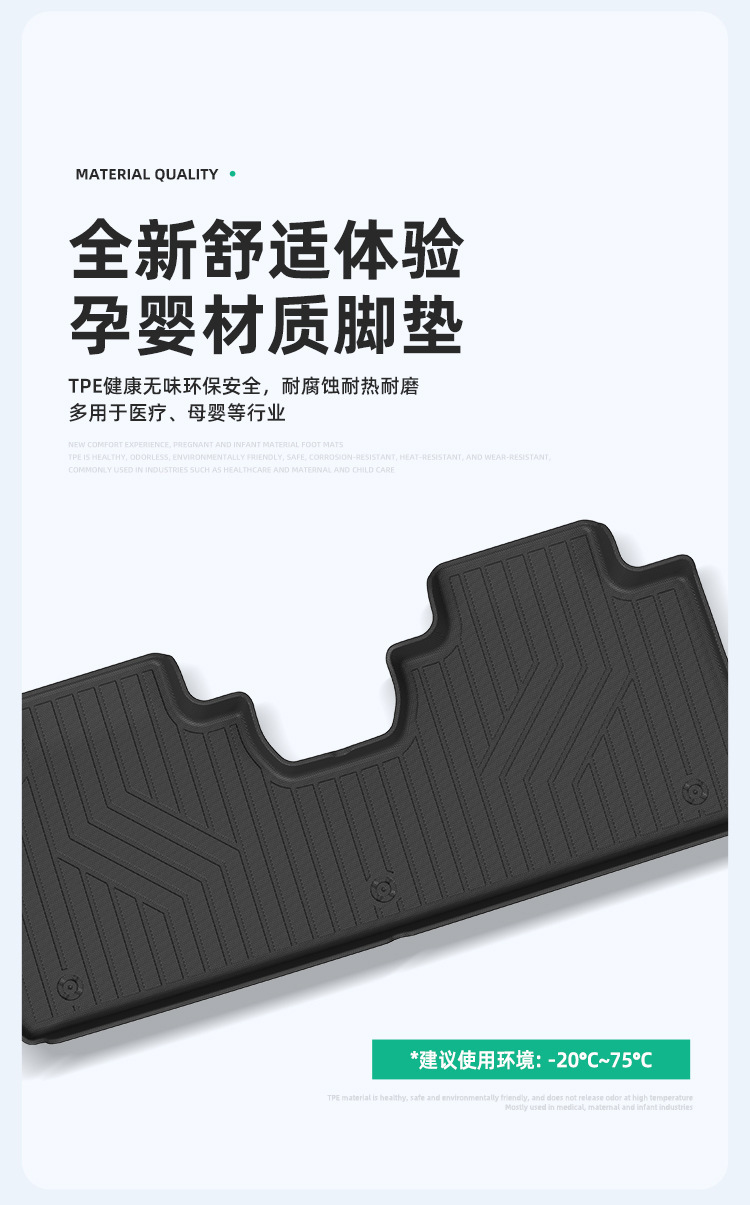 Suitable for 26 Models of Zeekr 8X Car Floor Mats, Tpe Floor Mats, Special Car-Specific Waterproof, Anti-Slip, Eco-Friendly Trunk Mats