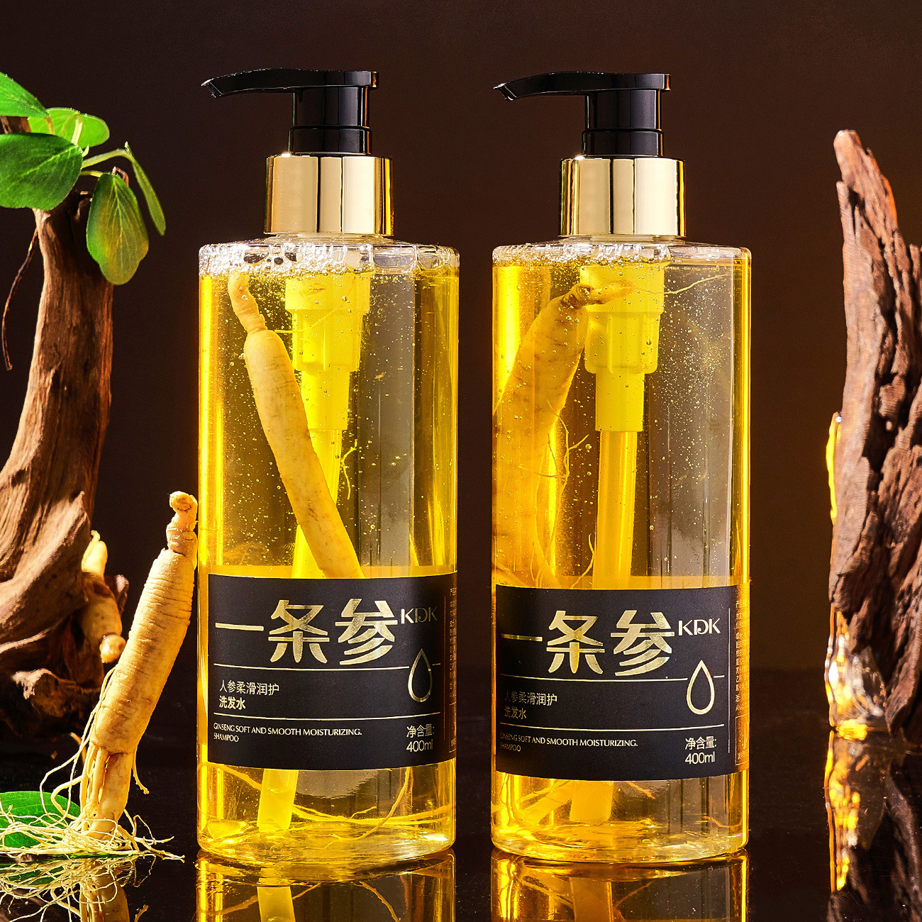 Silky shampoo with ginseng for scalp