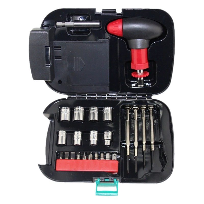 Трансграничный фонарик Ящик для инструментов, 24 предмета, аварийный фонарик для самостоятельного вождения, костюм, сигнальная лампа, Прецизионная отвертка