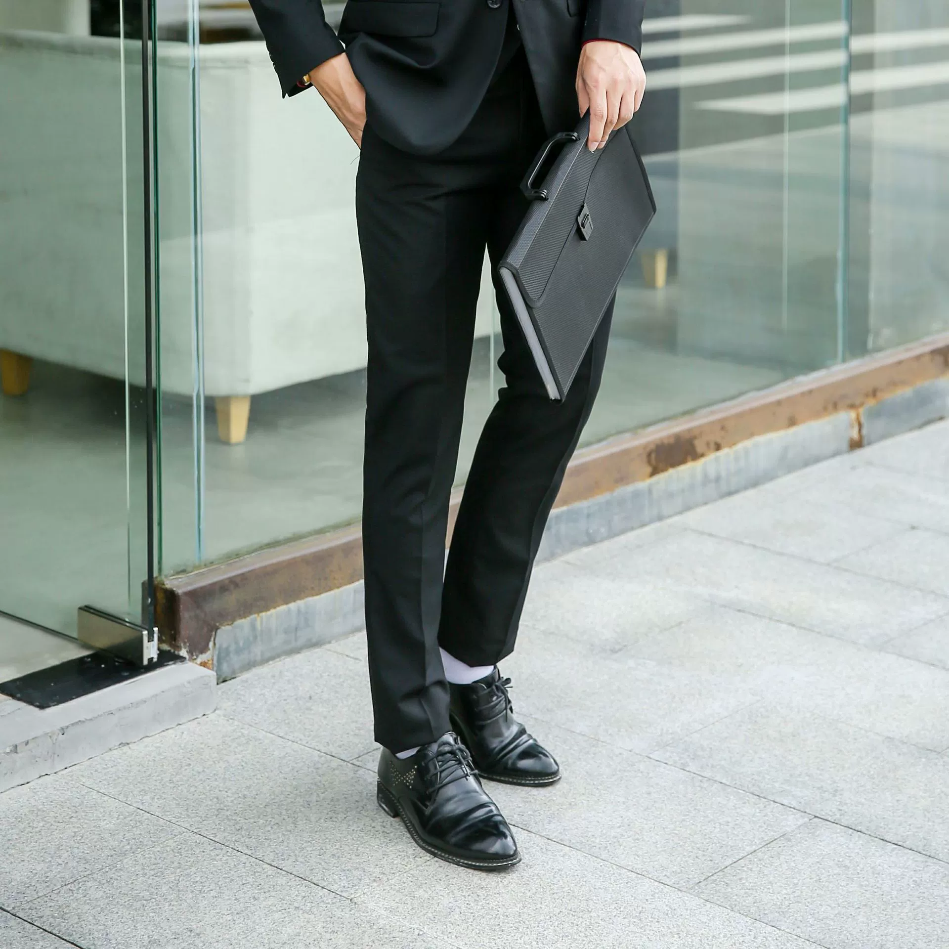 Classic suit, overall, men's style