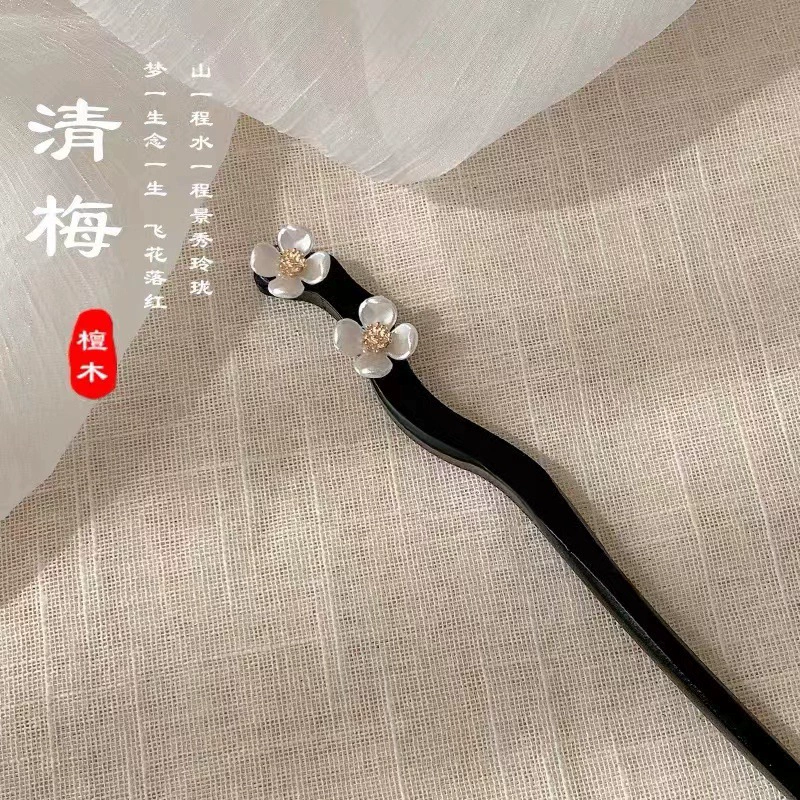 Китайская заколка HanfuHairgrip, цветы и кисточки, аксессуар для волос, 22 см, легкий