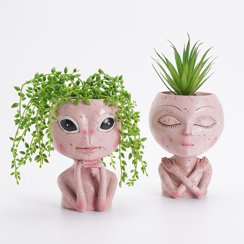 Cross-border European alien doll fleshy flowerpot factory direct wholesale home gardening decoration balcony potted plants Cross-border European alien doll fleshy flowerpot factory direct wholesale home gardening decoration balcony potted plants
