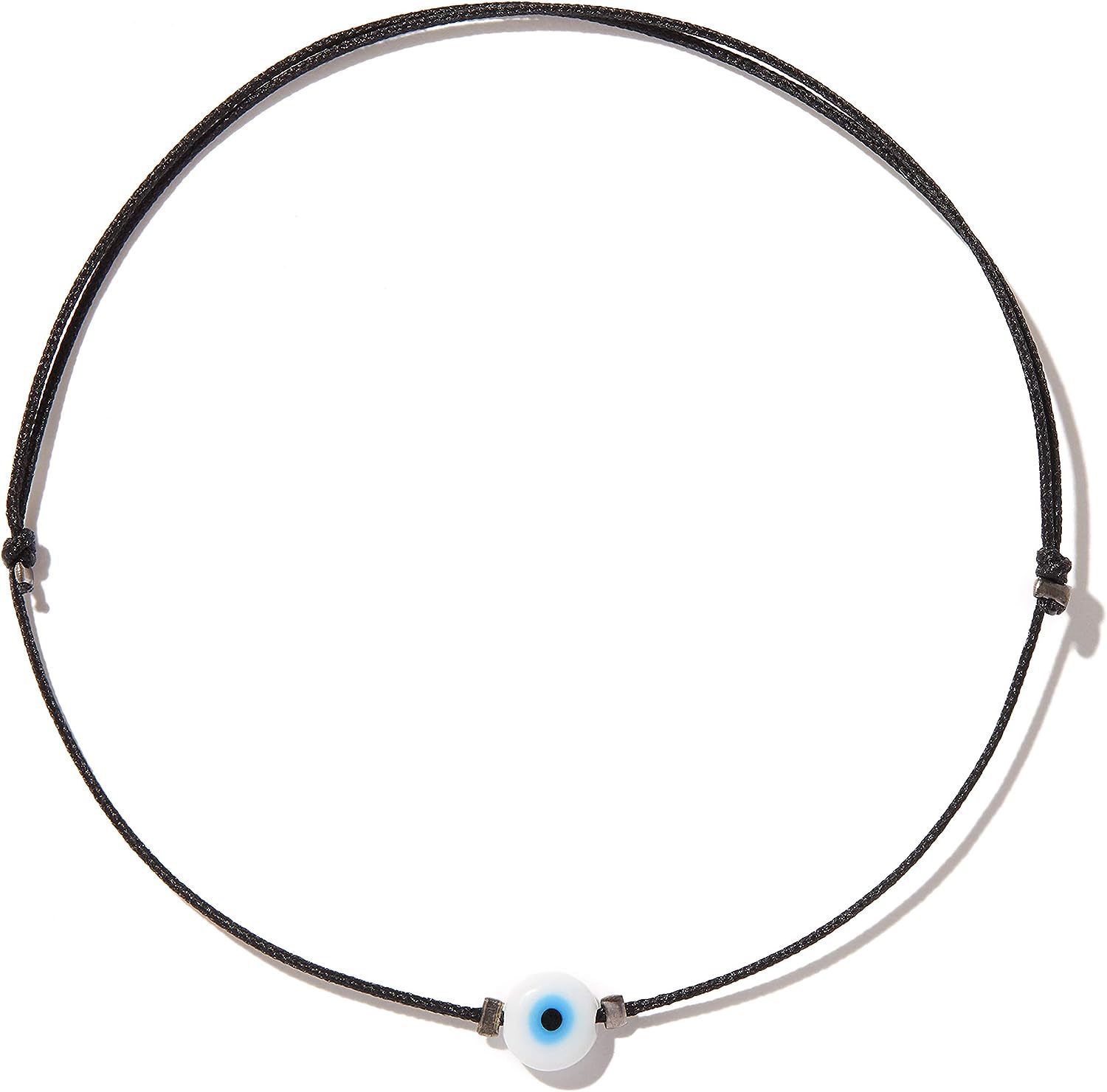 琉璃珠土耳其蓝眼睛幸运恶魔眼睛黑色红色友情情侣转运手绳手链