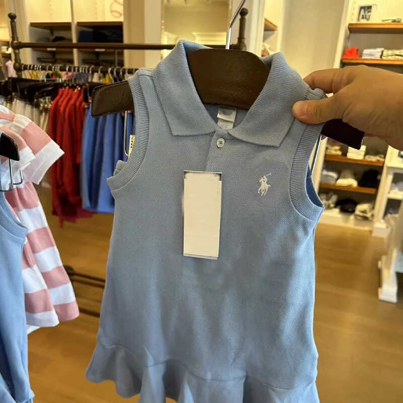 Qianqiu niñas chaleco de costura vestido nuevo cuello cuadrado nicho POIO estilo universitario dulce vestido fresco