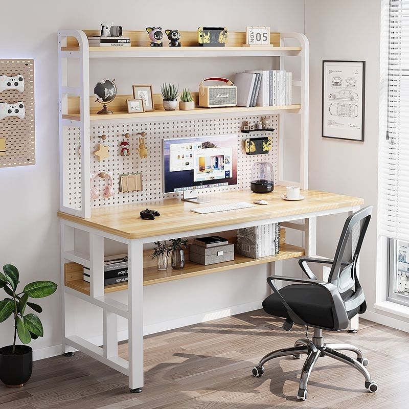 별빛 화이트 선반 + 라이트 월넛 [타공판 스타일] - 가성비 최고