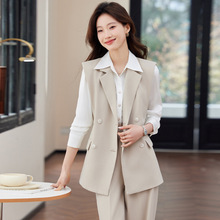 感西装马甲女款外穿职业装套装春秋2025职场休闲西服马夹外套