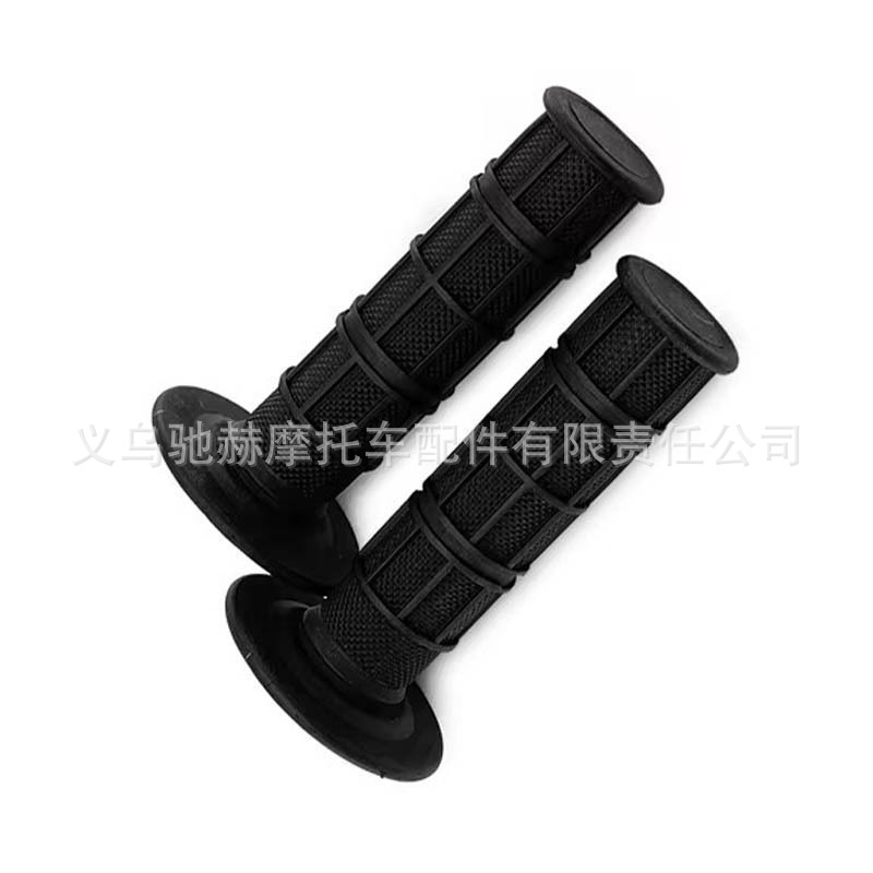 Off-road motorcycle modification accessories, single-color checkered handlebar grips, silicone handlebar covers suitable for CFMOTO, Zhangxue, Kawasaki