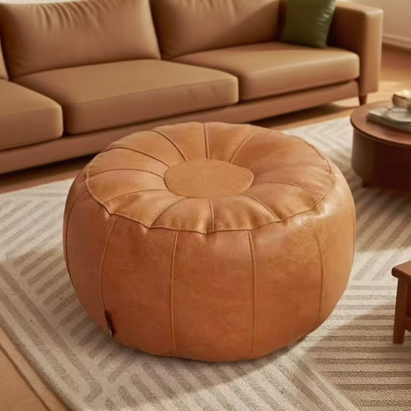 Pudding-shaped pumpkin oval storage stool, a multi-functional storage stool for the living room, perfect for storing old clothes and other household items