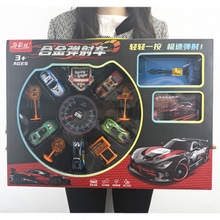 儿童弹射发射器回力合金仿真赛车跑车小汽车男孩玩具幼儿园培训班