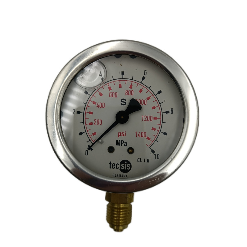 德国Tecsis泰科思压力表10mpaEN837-1P1454油压表液压表YN60高压