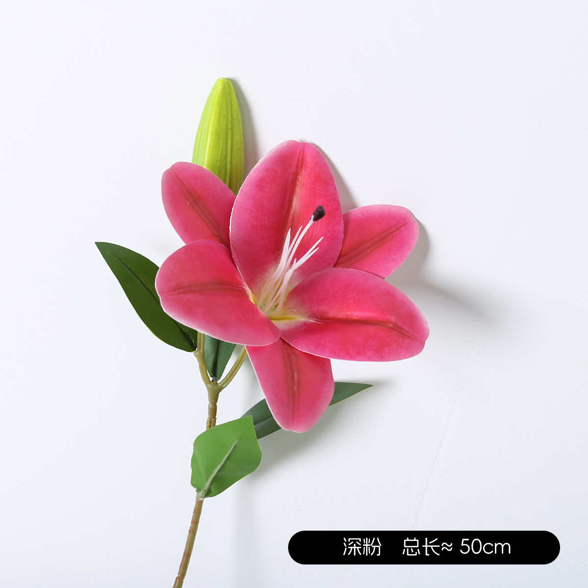 Fabricantes al por mayor boda decoración del hogar flor falsa 1 flor 1 brote mini película de una sola mano 2 lirios de flores artificiales