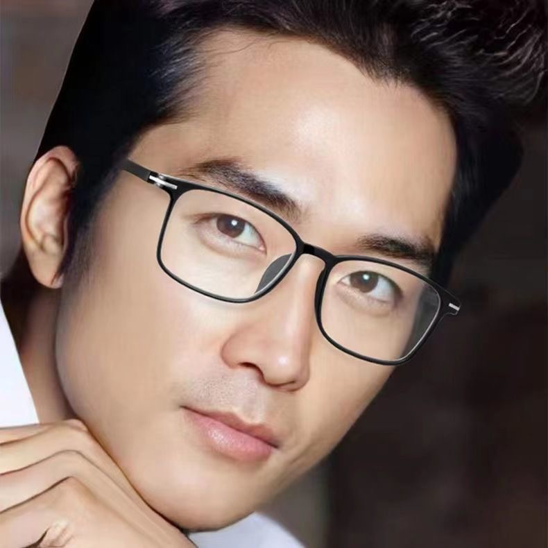 Simple y elegante juvenil de marco negro gafas viejas de cristal de alta definición para proteger los ojos de mediana edad para leer gafas viejas de teléfono móvil