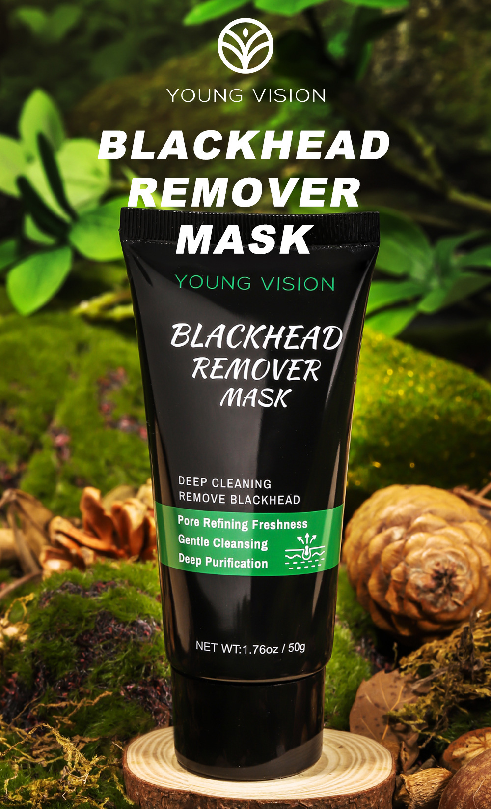 YOUNG VISION Nasal Mask 50g, peel-off Nasal Mask, Black Nasal mask details Picture