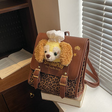 可爱雪莉玫双肩包女2025新款百搭少女卡通学生书包上课通勤登山包