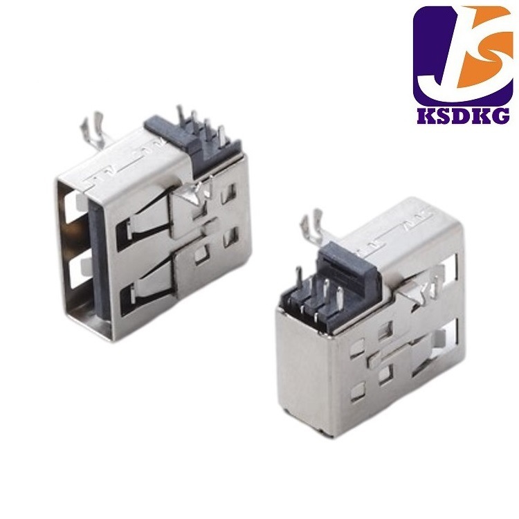 侧插USB母座沉板 USB插座卧式 厂家直销  供应沉板插口侧插连接器