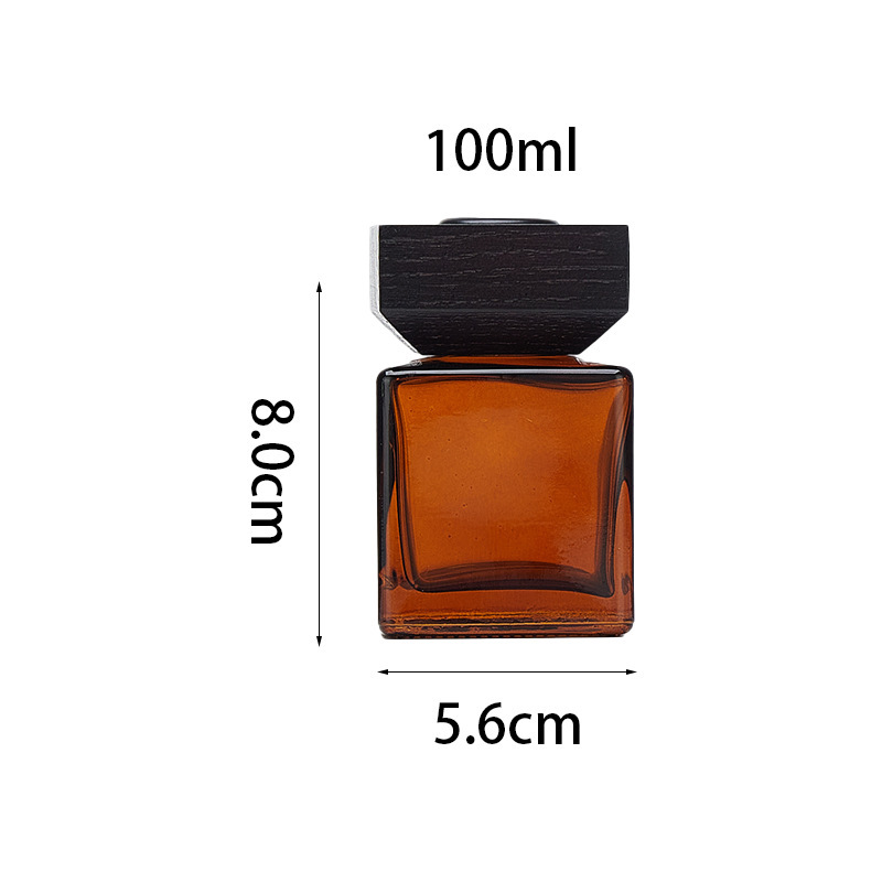 캡이 없는 100ml 정사각형 갈색 28개 치아; 모두 사용자 정의 가능