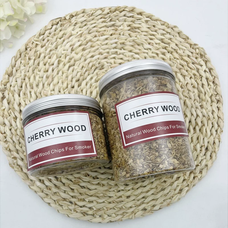 Высококачественные древесные щепки из вишневого яблока с насыщенным дымовым эффектом и тонкой обработкой для копченых и жареных продуктов, консервированные древесные щепки из пекана.