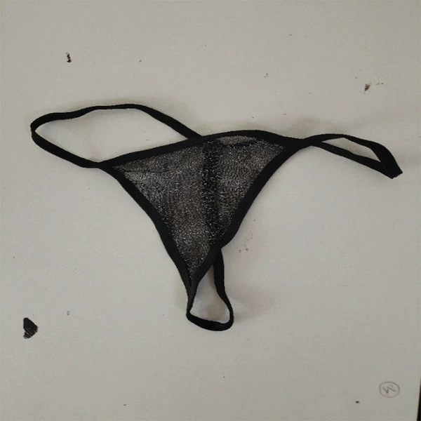 Silver silk black T pants