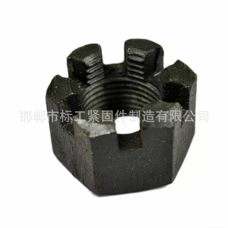 现货批发高强度开槽螺母GB6181细牙开花螺帽可订货